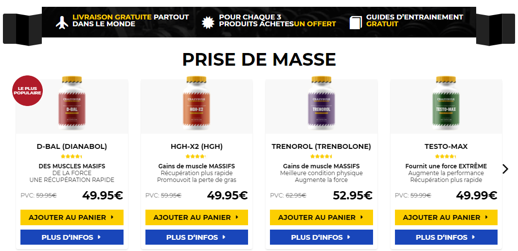 Achat steroide dianabol
