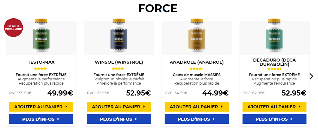 Steroide anabolisant commande
